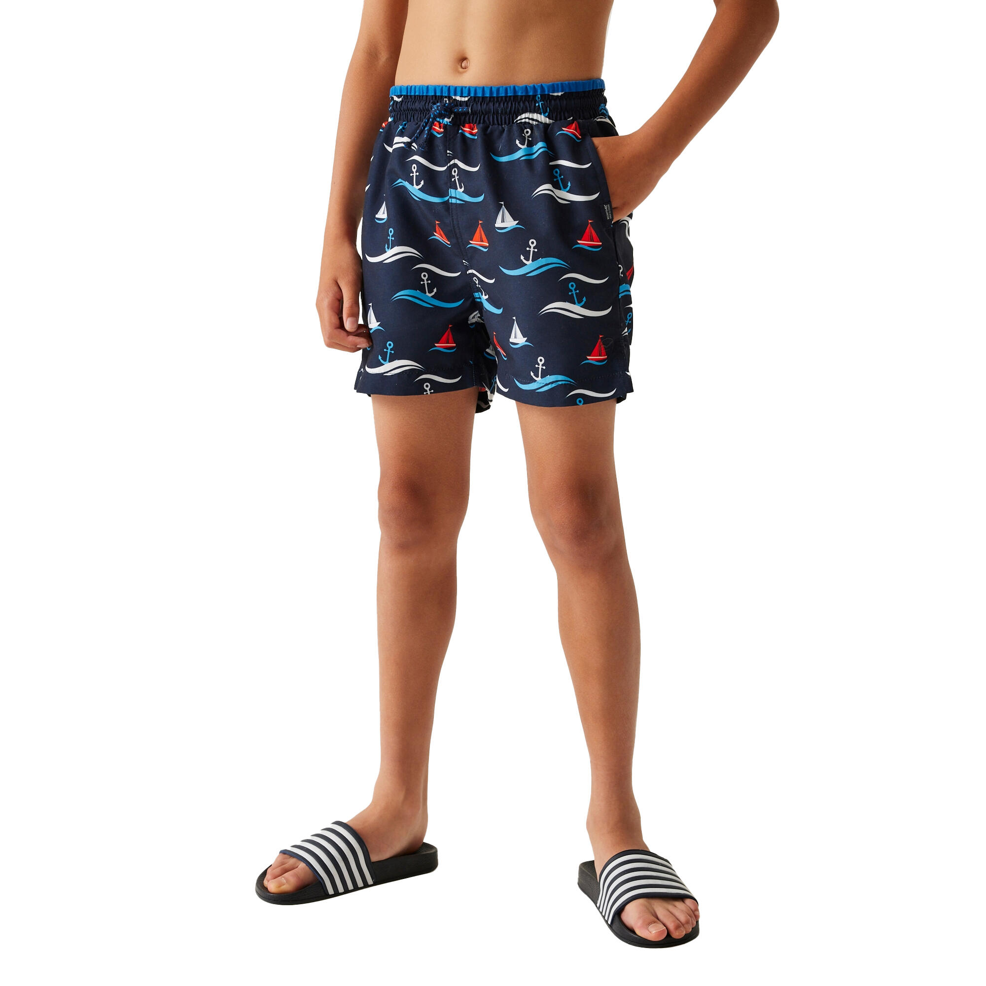 Jongens Skander III Boot Zwemshort (Marine) 4/5