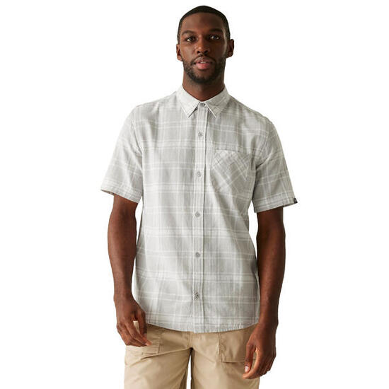 Chemise Motif/style À Carreaux LORAN Homme (Gris Argenté)