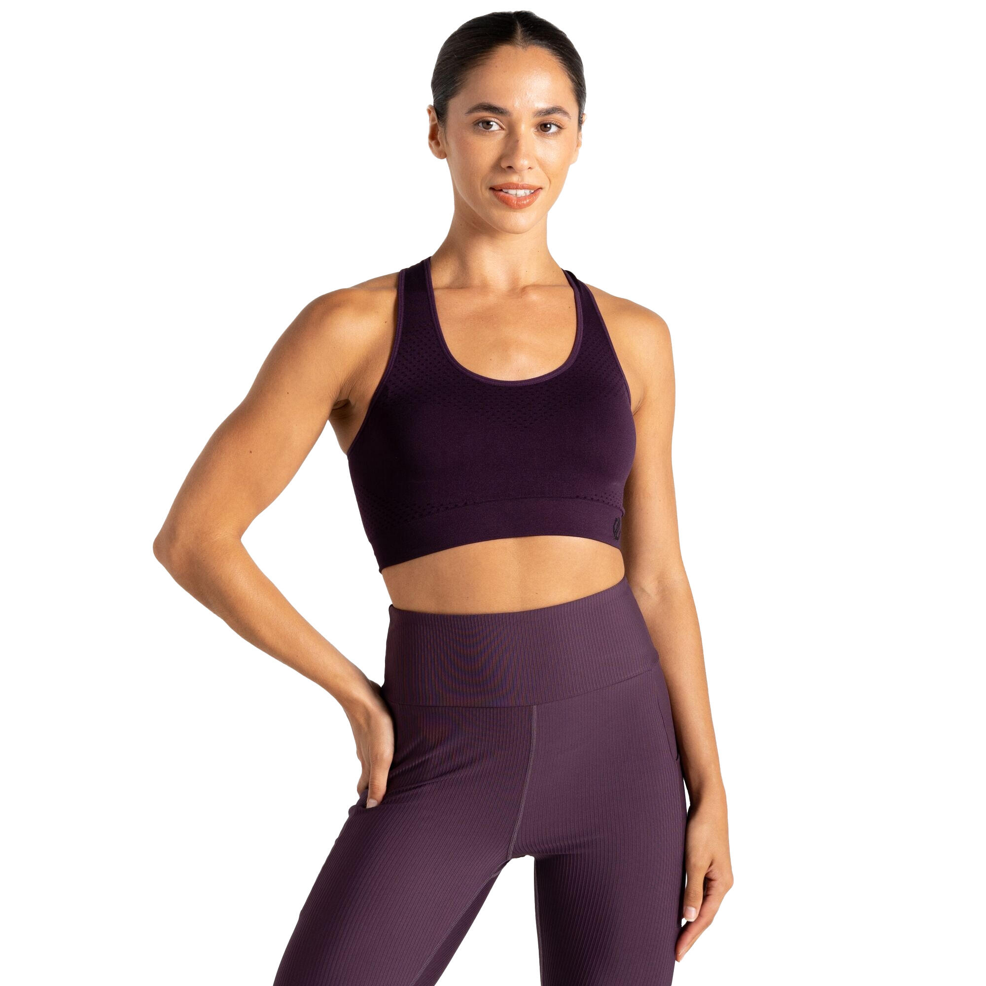 Womens/Ladies Dont Sweat It II Sports Bra (Deep Plum) 4/5