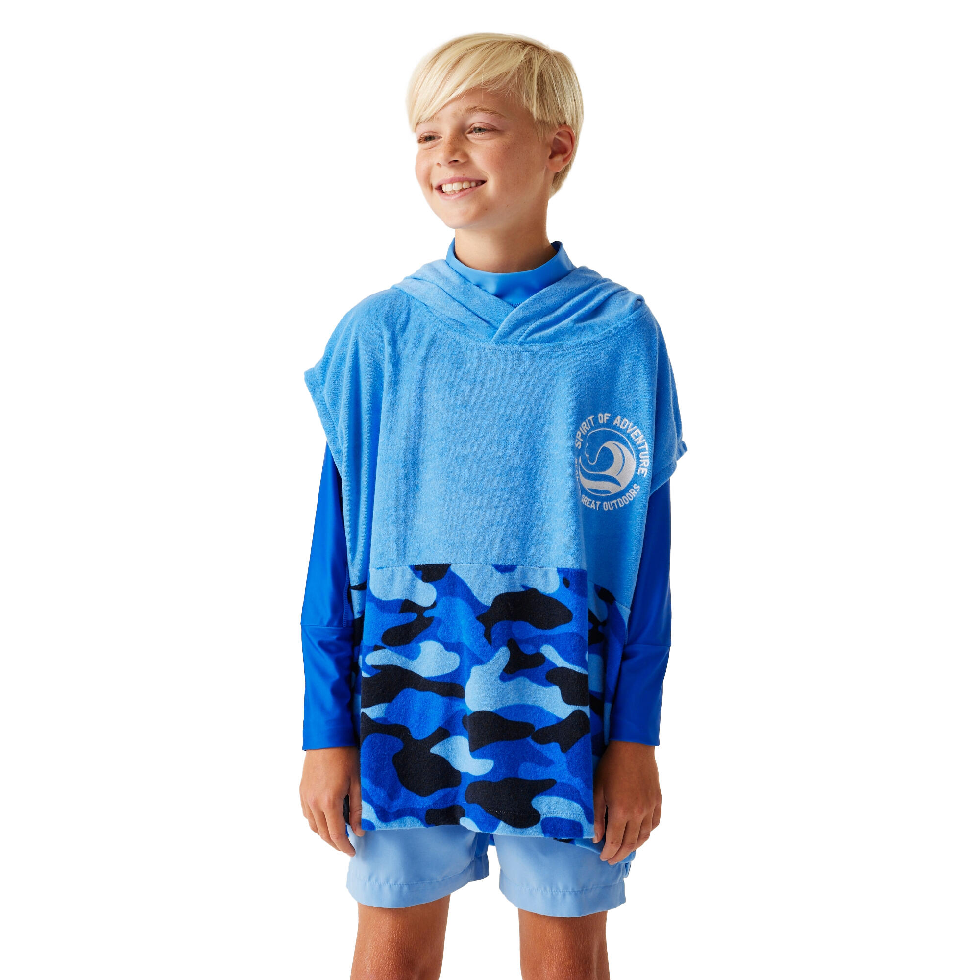 Poncho De Bain Enfant (Bleu Clair) 4/5