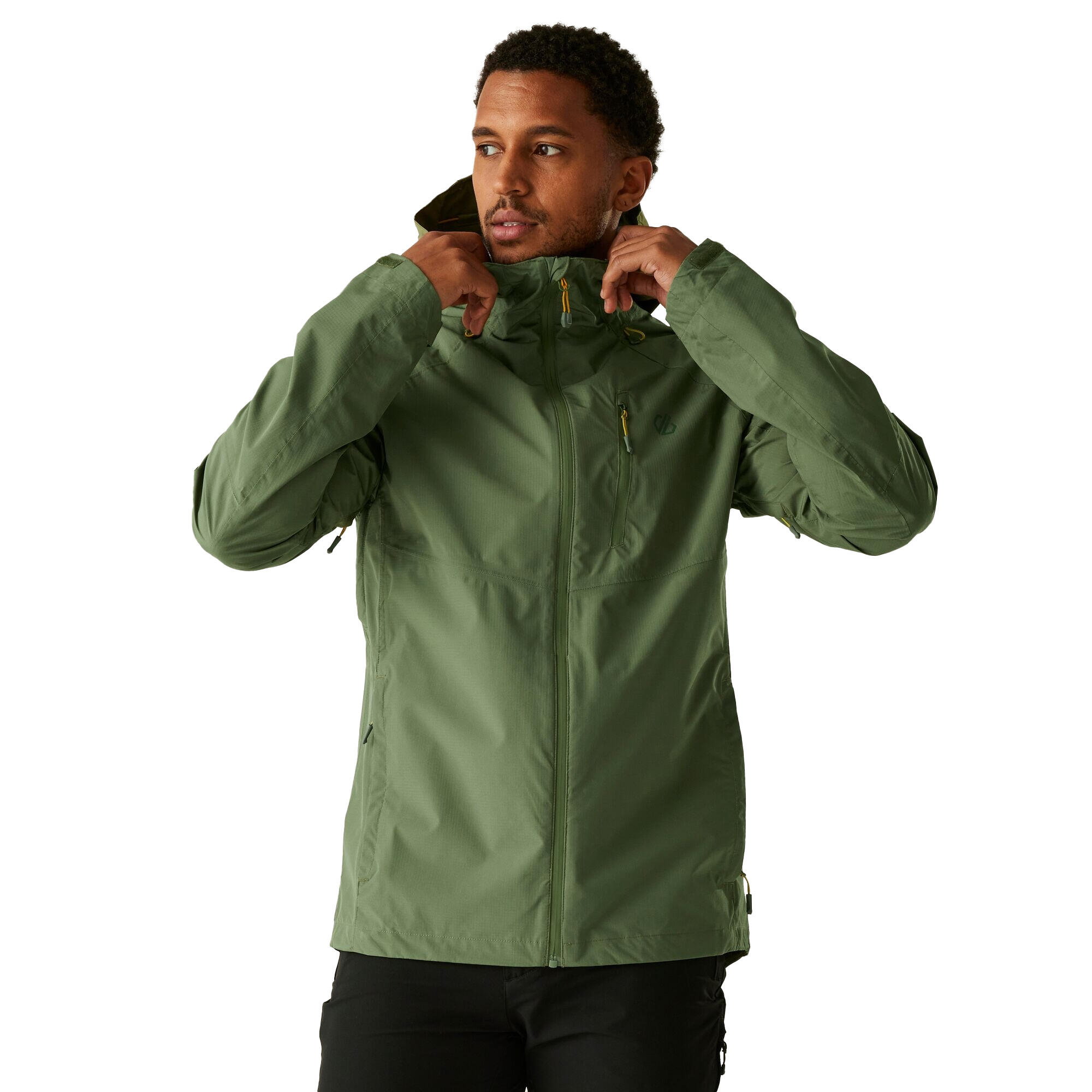 Mens Breathe Out Waterproof Jacket (Olivine Green) 4/5