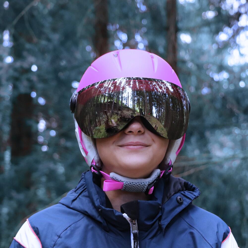 CASQUE TEEN VISOR WHITE PINK. 4/6