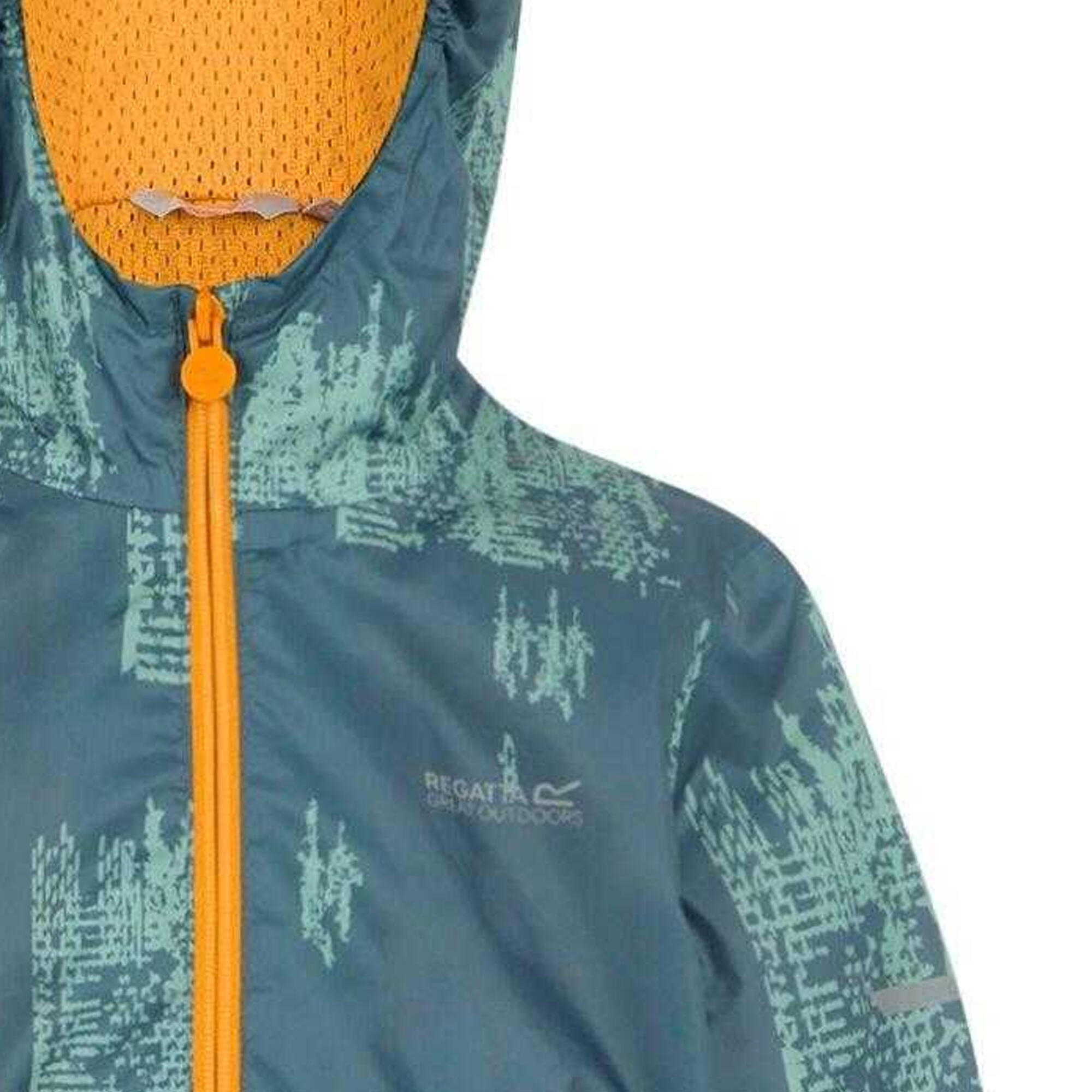 Veste Imperméable LEVER Enfant (Gris Orageux / Glacier / Jaune Orangé Vif) 4/5