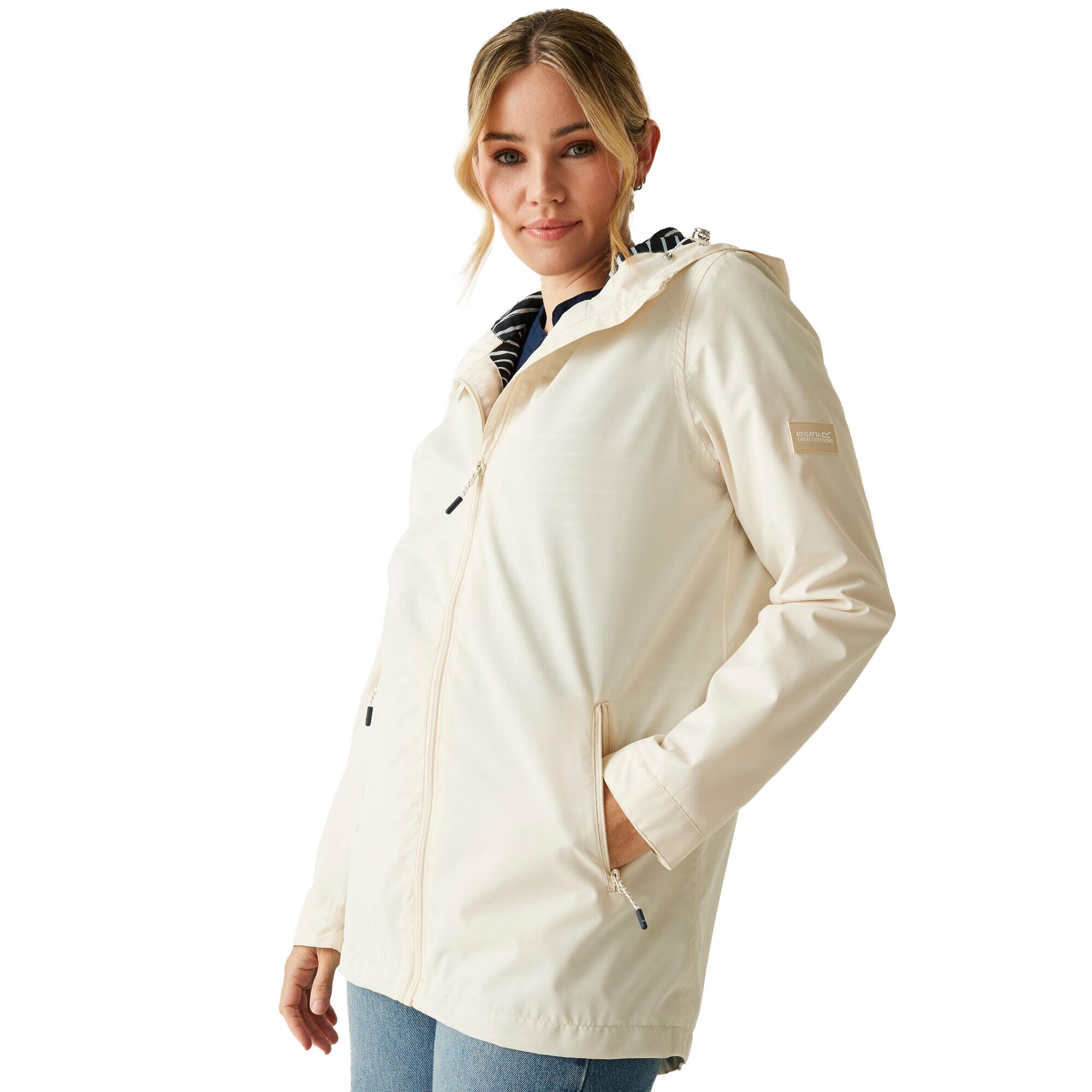 Dames Brika Waterdichte Jas (Lichte vanille) 4/5