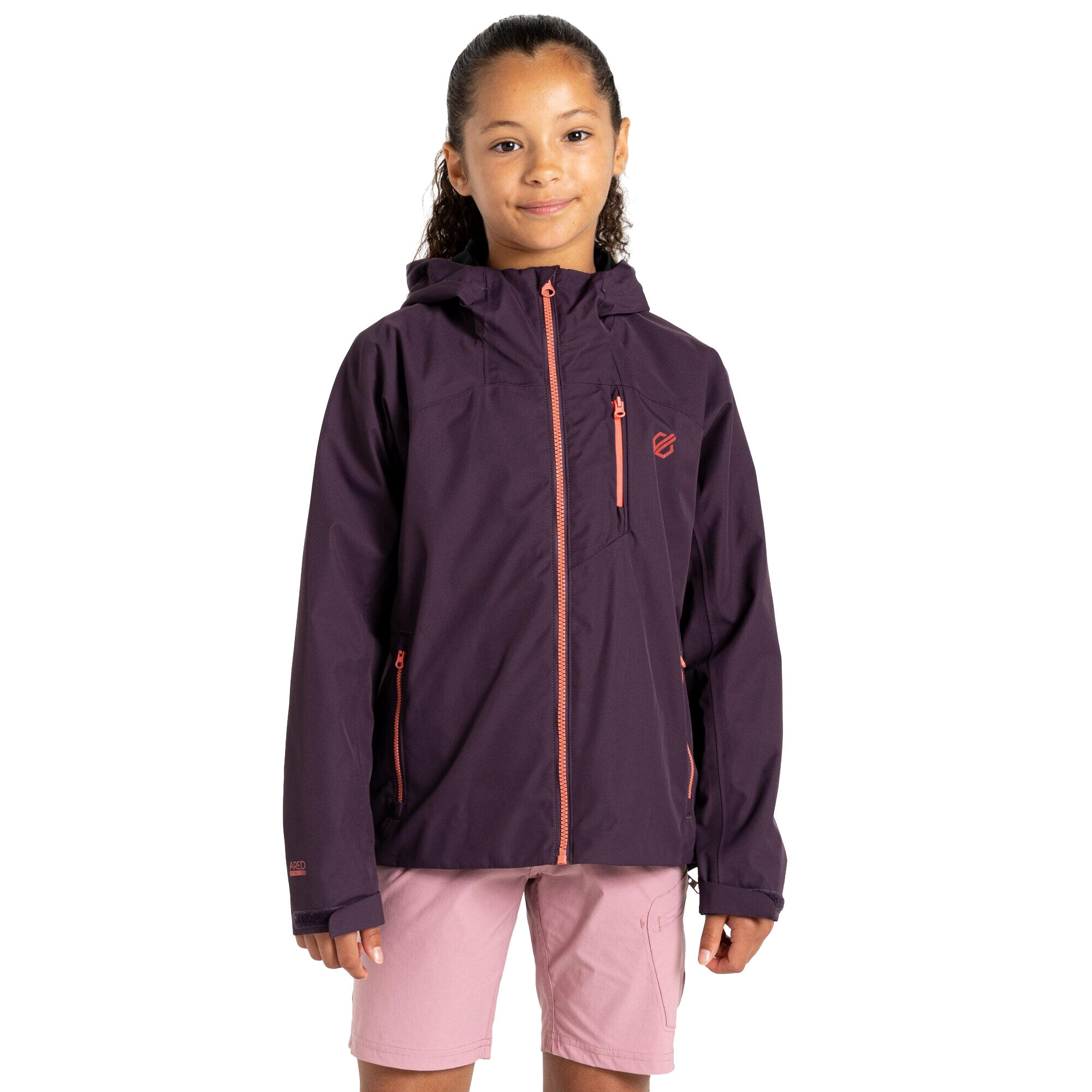Switch Out waterdichte jas voor kinderen (Diepe pruim) 4/5