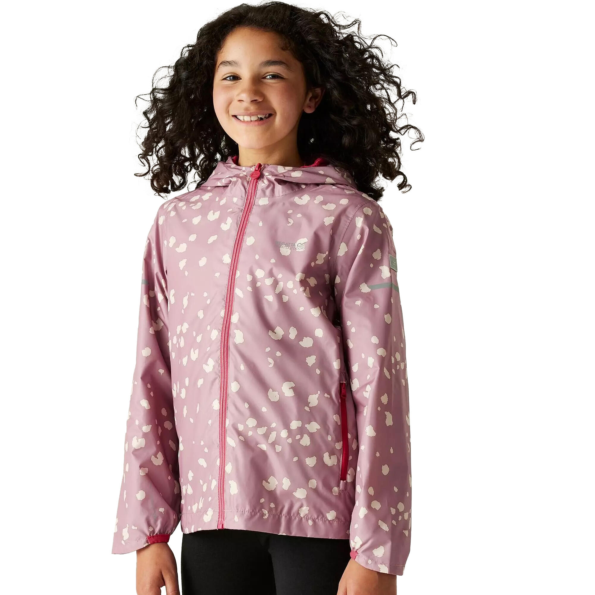 Giacca Impermeabile Camo Bambini Regatta Lever II Lilla Vaniglia Chiaro 4/5