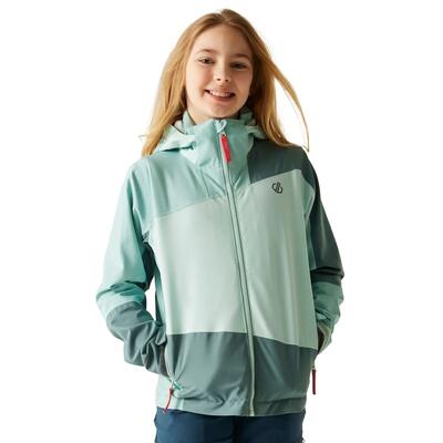 Giacca Impermeabile Bambini Dare 2B Explore II Elemento Grigio Acquifero