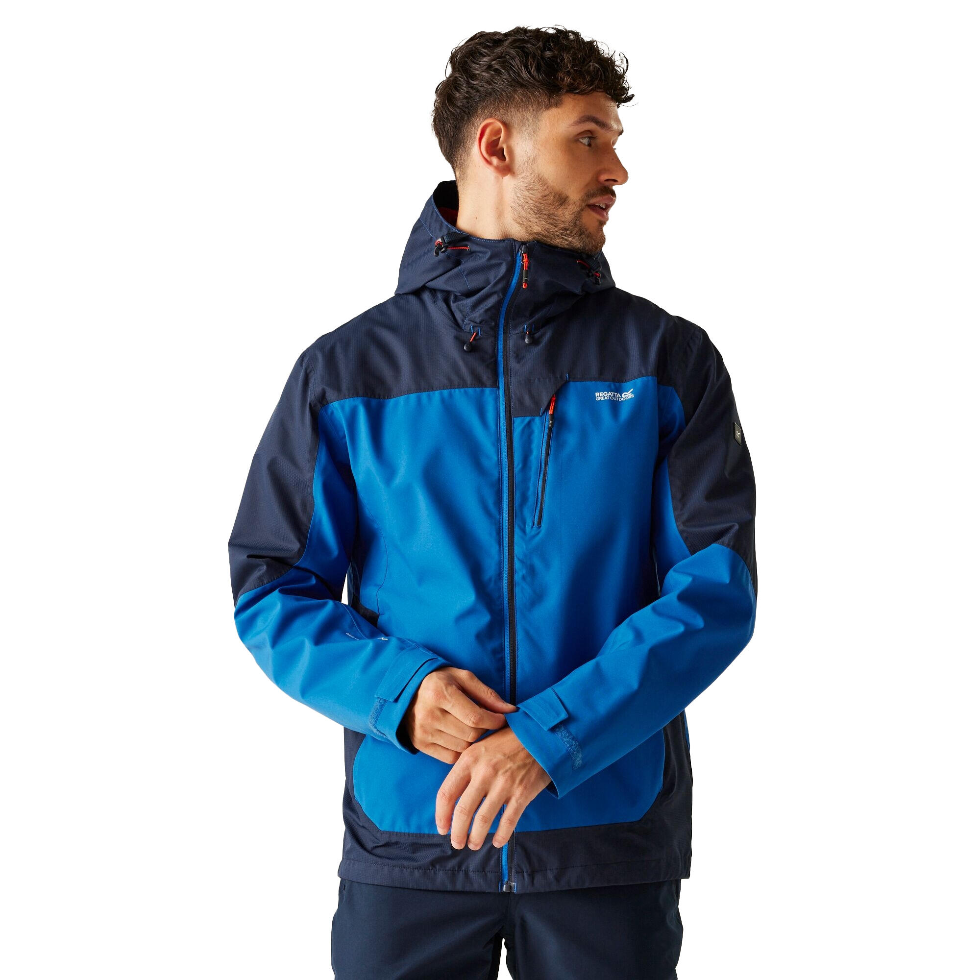Veste Imperméable HIGHTON Homme (Bleu Olympien / Bleu Marine) 4/5