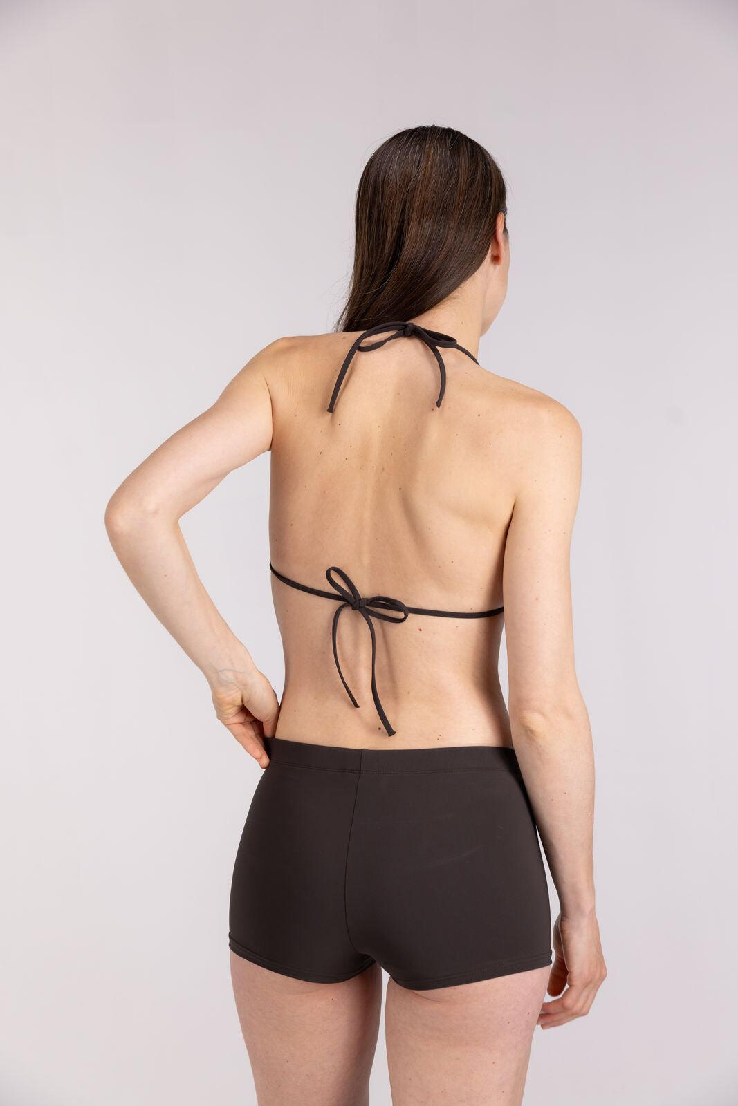 Haut de bikini triangle premium femme natation & surf - Marron 5/7