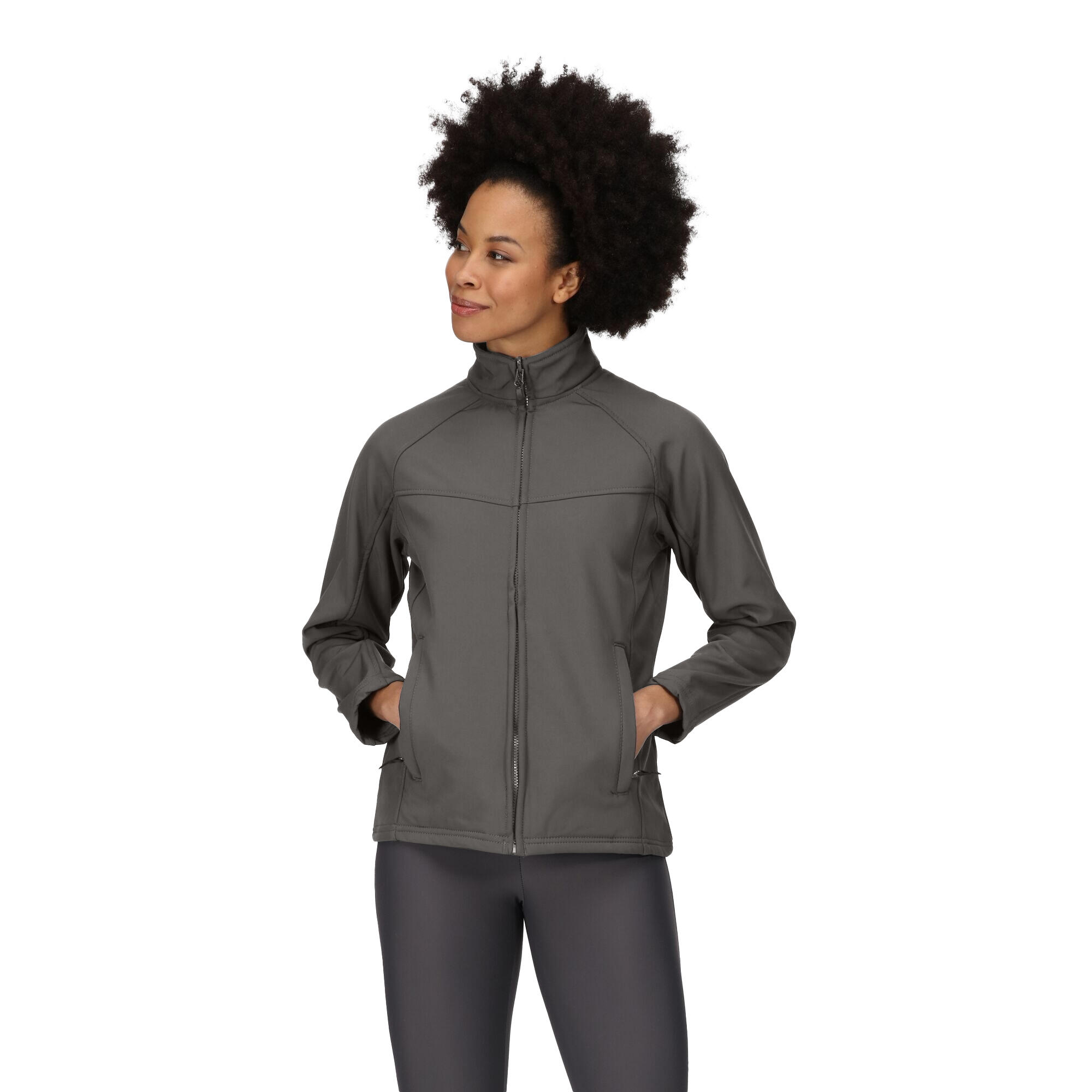 Regatta Uproar SoftshellJacke, winddicht Damen Mittelgrau 4/5