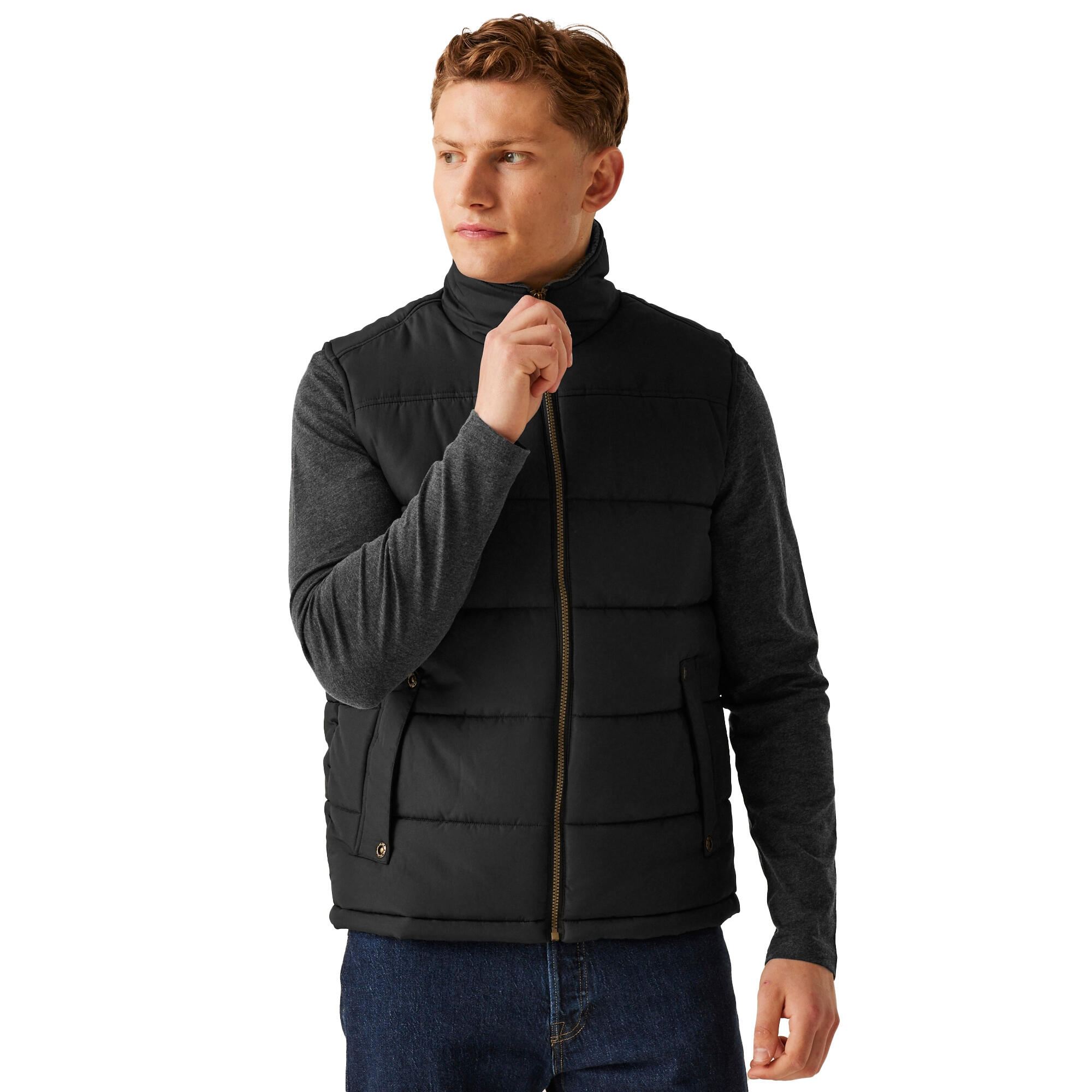 Mens Standout Altoona Insulated Bodywarmer Jacket (Black) 4/5