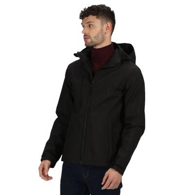 Heren 3 layer membrane soft shell jas (afdichting grijs/zwart)