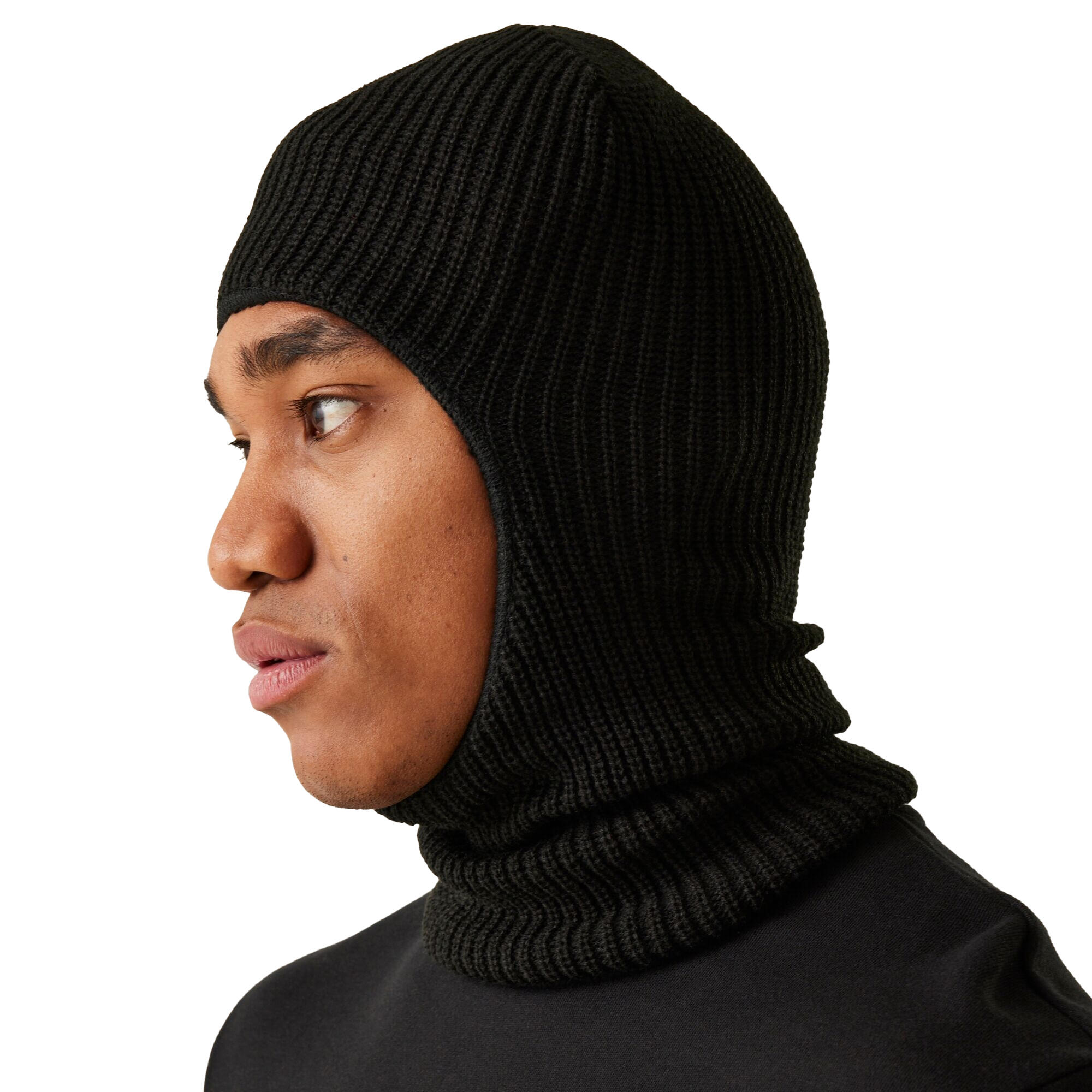 Unisex Open Face Balaclava (Preto) 3/5