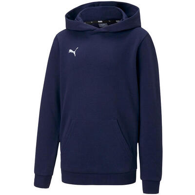 Puma teamgoal 23 casuals hoody jr. unisex sweatshirt voor kinderen. peacoat. 164