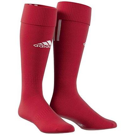 Adidas Santos 3-Stripes Herren Fußballsocken in Rot und Weiß