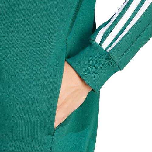 Felpa con Cappuccio in Pile Adidas Essentials Verde Collegiate 4/5