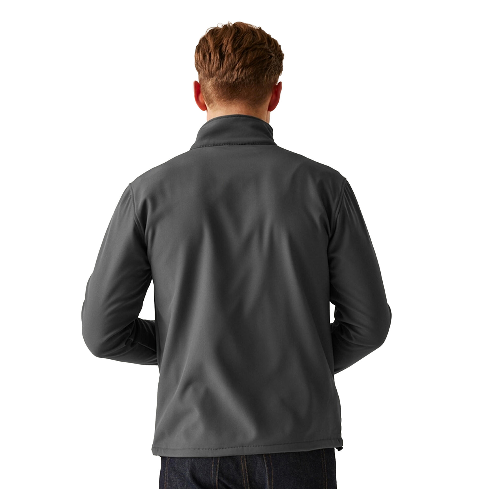 Veste Softshell Imperméable Et Résistante Au Vent Pour Hommes Reid (Gris) 3/5