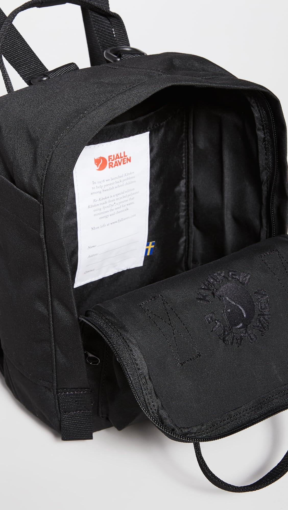 Fjällräven Re-Kånken Mini, Sac à dos Unisex, Noir, 29 x 20 x 13 cm 6/6
