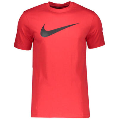 Nike Men's Top M NSW Tee Icon Swoosh in Rosso Universitario/Nero XL