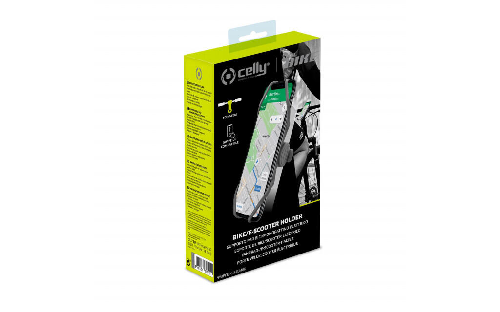 Support de téléphone CELLY pour vélos et scooters - Gris 3/4