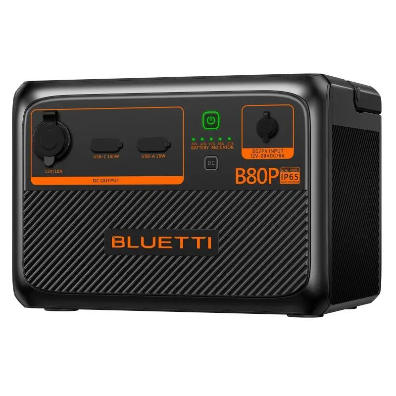 Bateria de expansão BLUETTI B80P 806Wh Compatível com AC60P, AC180P, EB70, EB55 6/7