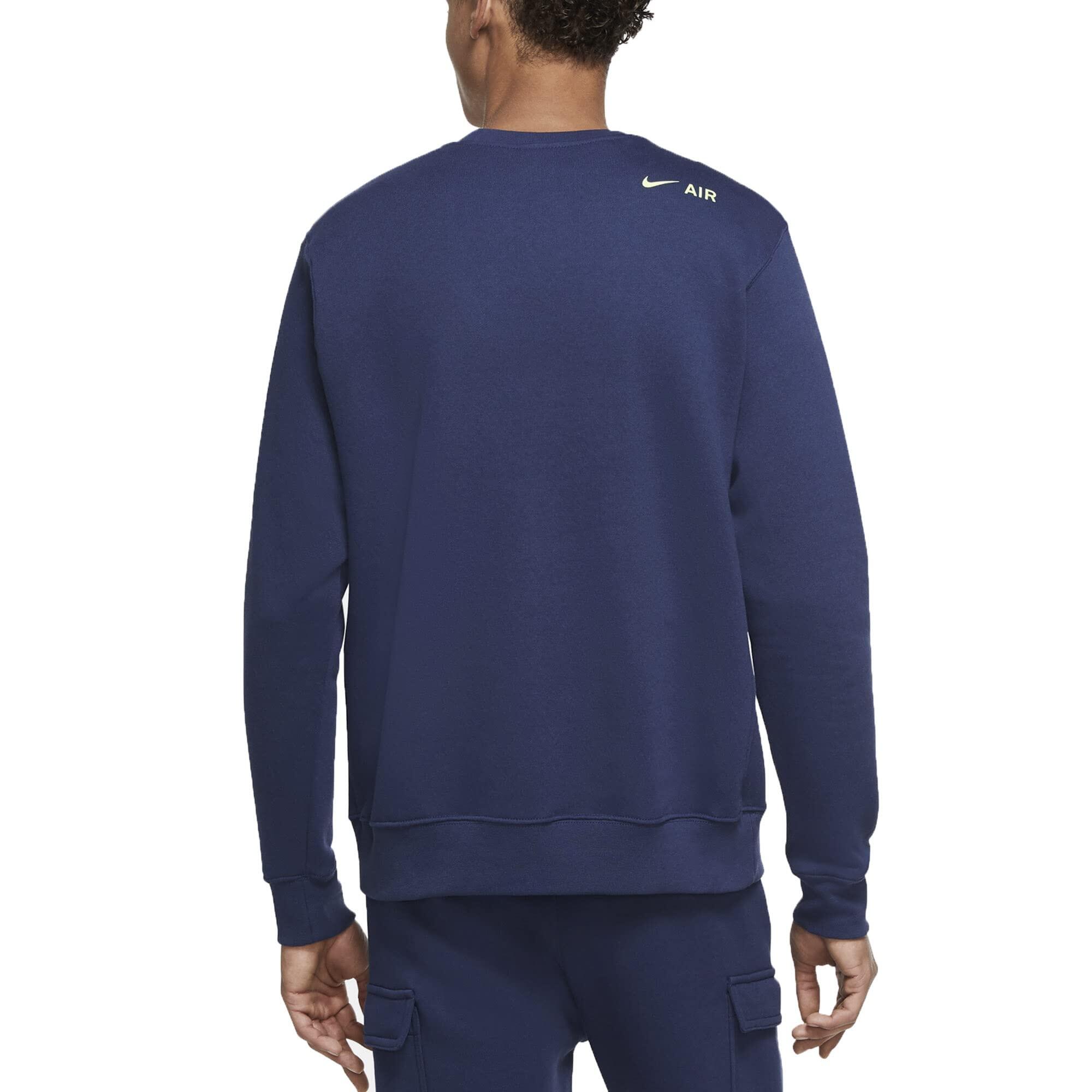 Felpa Nike da Uomo Girocollo Air Blu - Taglia XS - Codice DD9699-410 2/4