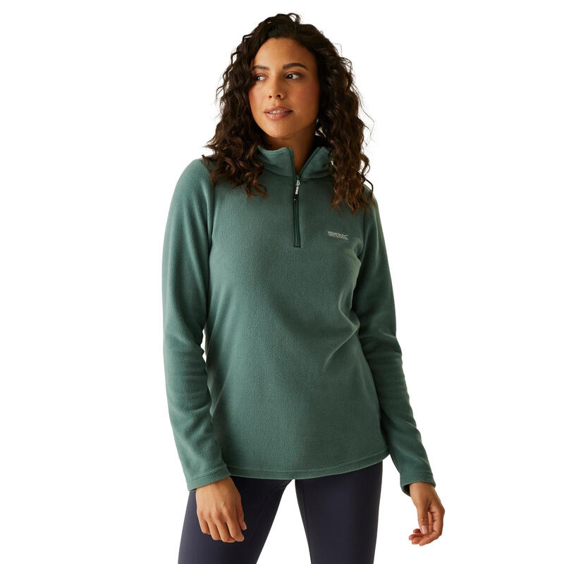 Sweat à Col Haut En Polaire Noir Femme - Marque Regatta, Taille L - Occasion Très Bon état, Mi-zippé, Pour Activités Outdoor
