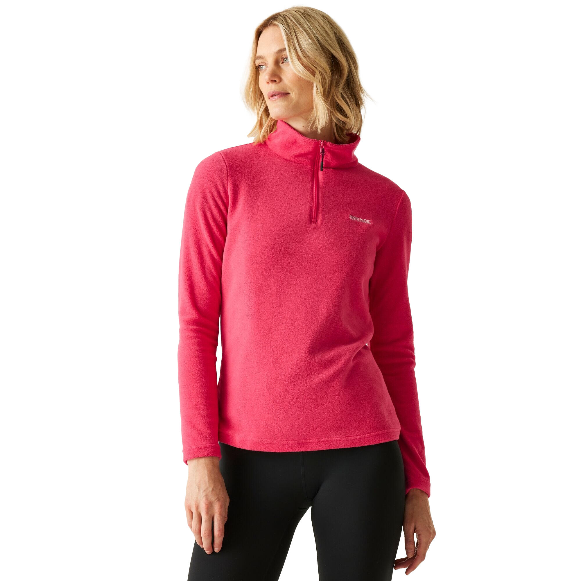 Great Outdoors Womens/Ladies Sweetheart 1/4 Zip Fleece Top (Pop) 4/5