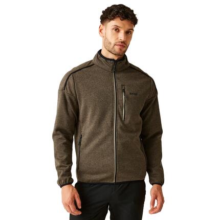 Kames" Fleecejacke Durchgehender Reißverschluss für Herren Grün/Goldener Sand