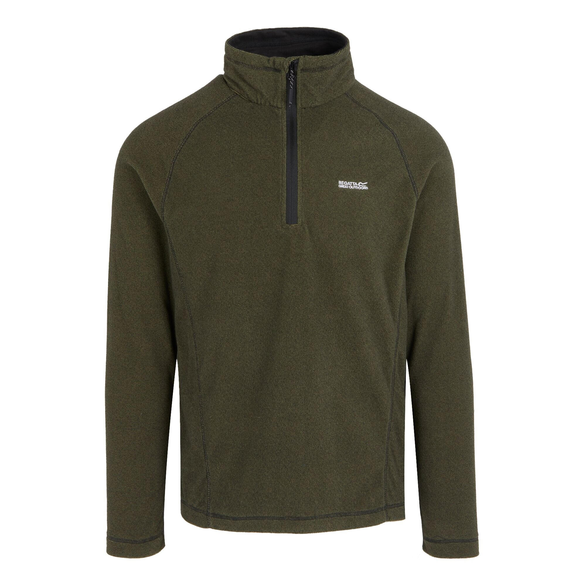 REGATTA Great Outdoors Mens Montes Funnel Neck Fleece Jumper (Nephrite Green/Black)