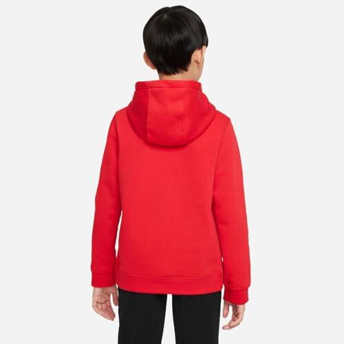 Felpa con cappuccio junior ( fleece) nike rosso 6/7