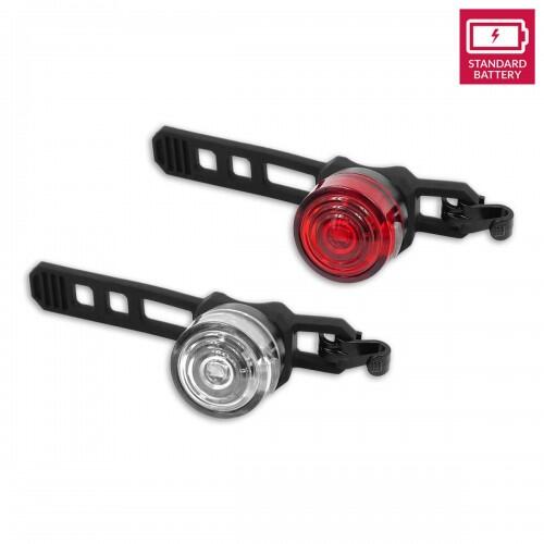 LYNX Set luci compatto Lynx per bicicletta con batterie CR2032.