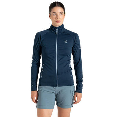 Dames emerging core stretch basislaag top (skyway/moonlight denim)