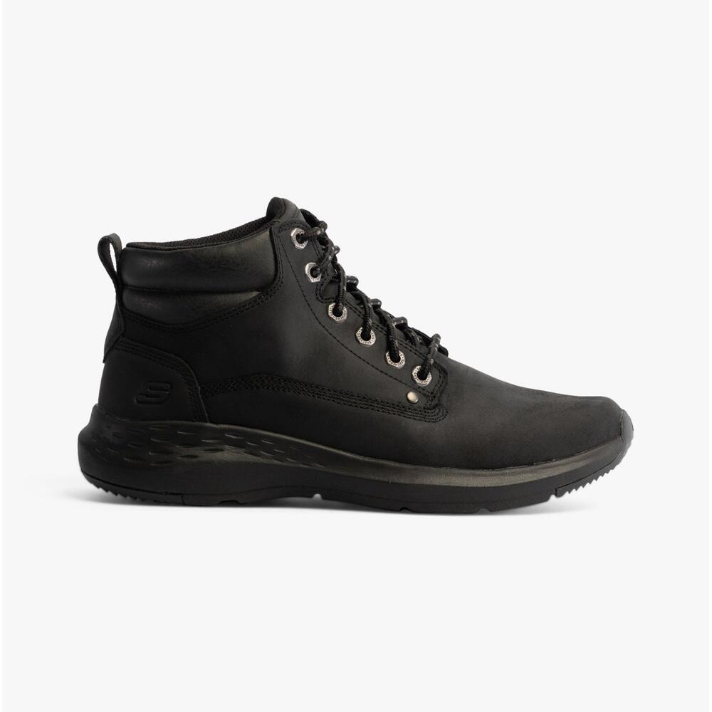 Skechers - Buty Męskie Skechers Ederic 205175-blk Wysokie Skóra Czarne Na Jesień 45,5 - Baskets - Noir - Decathlon
