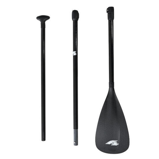 F2 SUP Carbon Paddel Touring 3-teilig 170-217cm Schwarz