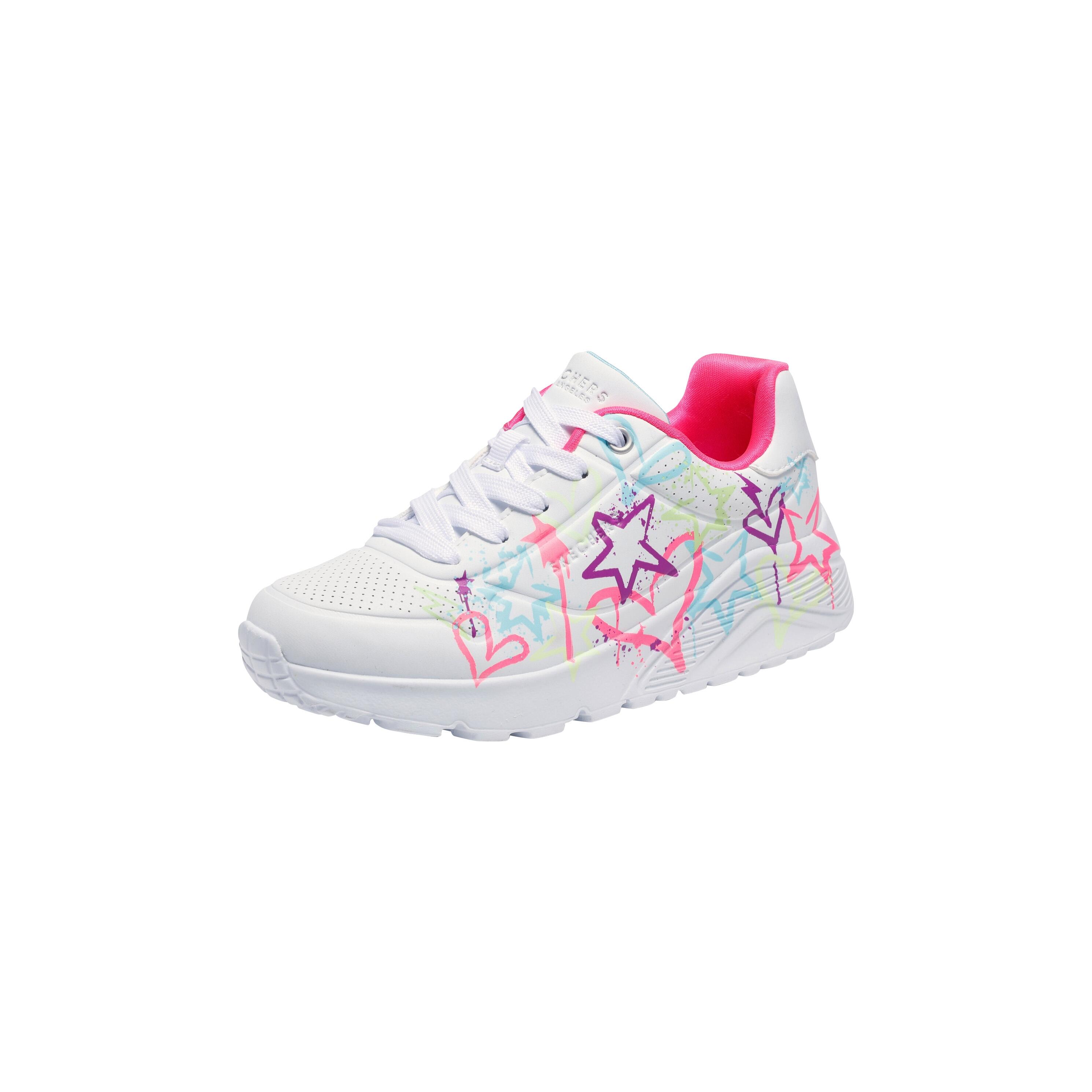 Buty na co dzień młodzieżowe SKECHERS UNO LITE zdobienie w serca i gwiazdy 3/5