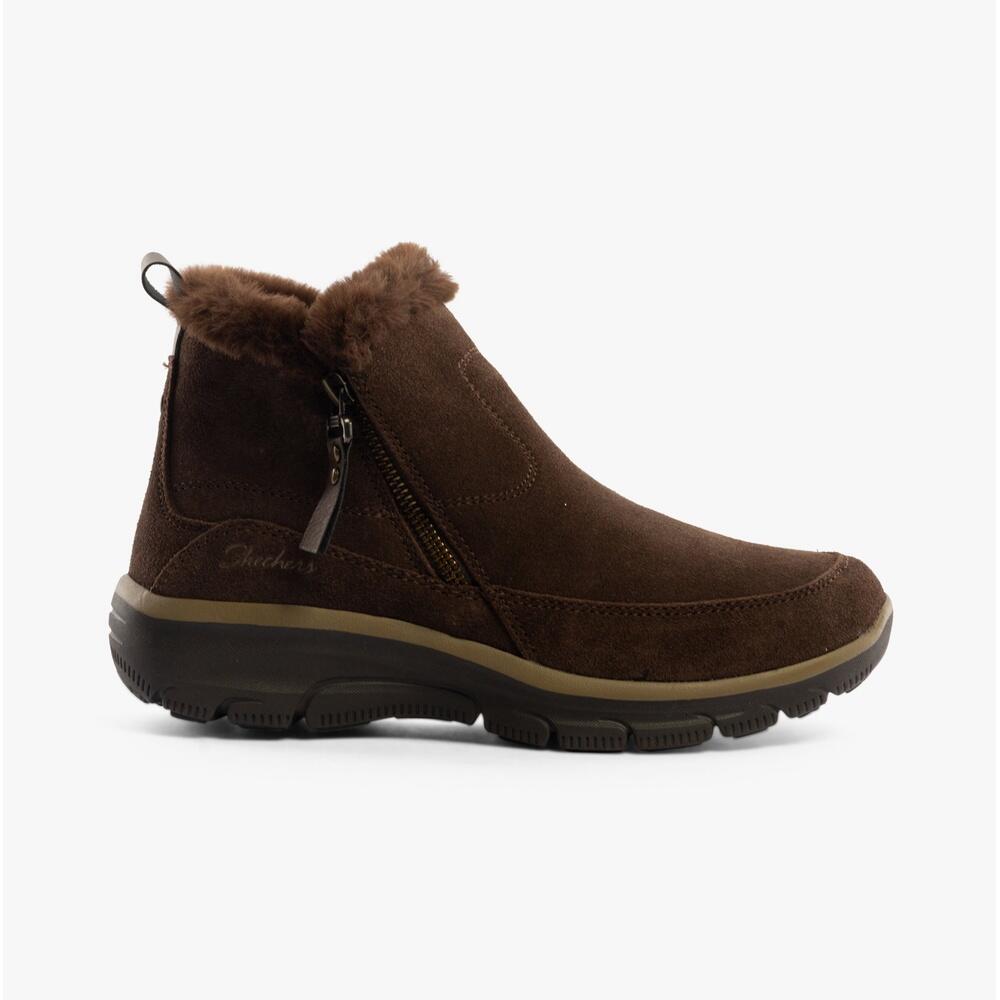 SKECHERS Botins Mulher Skechers 167862_CHOC Marrons Resistente à Água com Zíper
