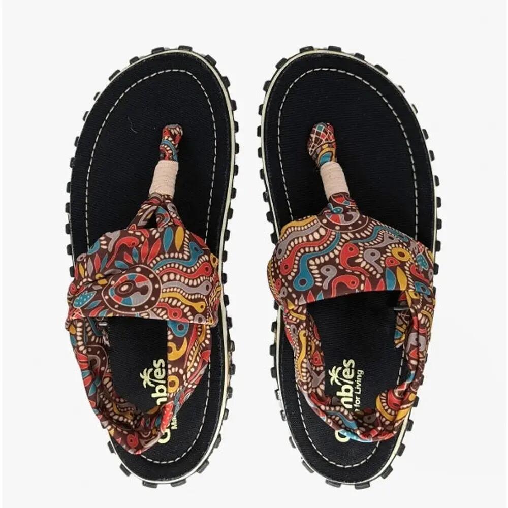 Slingback Womens Slip On Cotton Toe-post Sandals