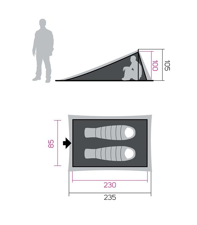 Vnitřní přístřešek HANNAH MESH TENT 1 2/3