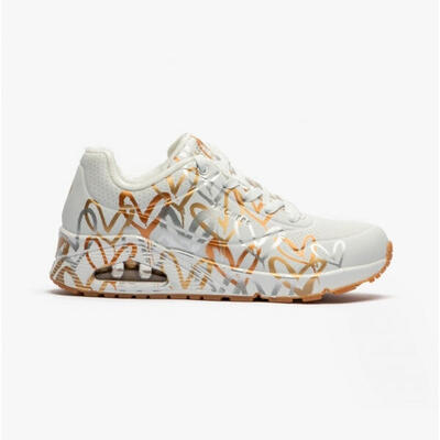 Dames schoenen skechers jgoldcrown uno metallic love