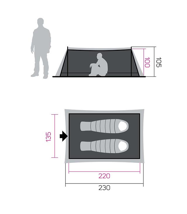 Vnitřní přístřešek HANNAH MESH TENT 2 3/5