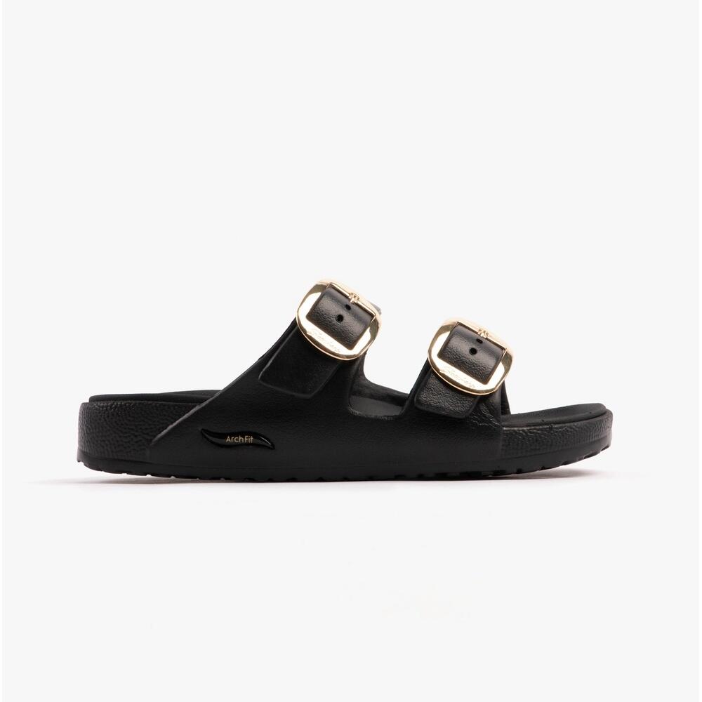 SKECHERS Sandálias Skechers Mulher Arch Fit Cali Breeze - Gold Star Preto