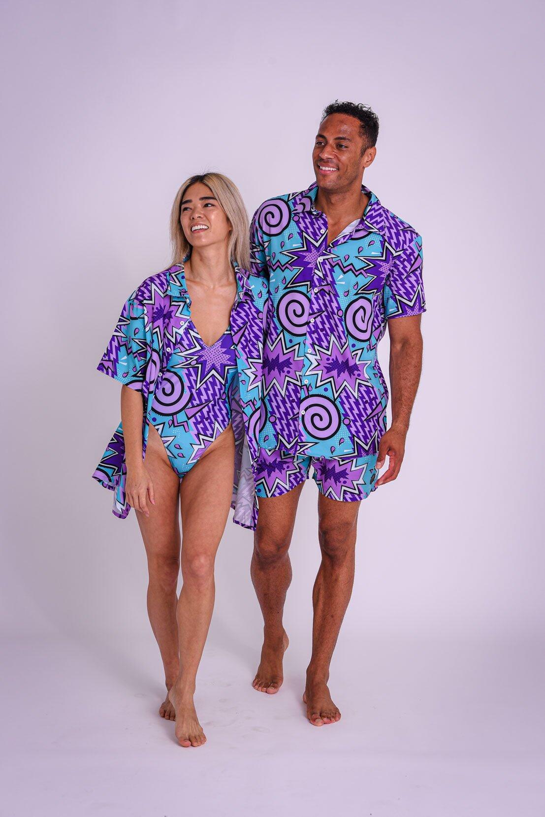 Maillot de bain une pièce Fresh Prince violet 85% polyester recyclé 6/7