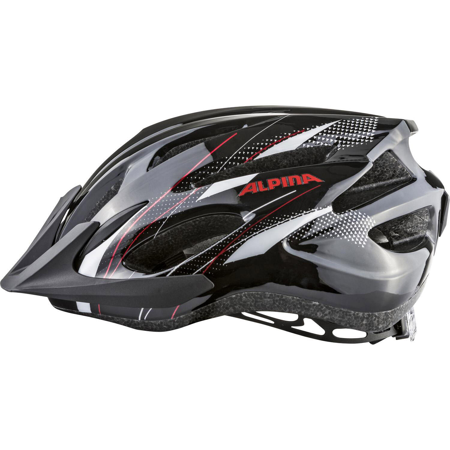 Olympic Sportswear Alpina MTB Helm MTB17 54-58 Glans Zwart/Wit/Rood 2/5