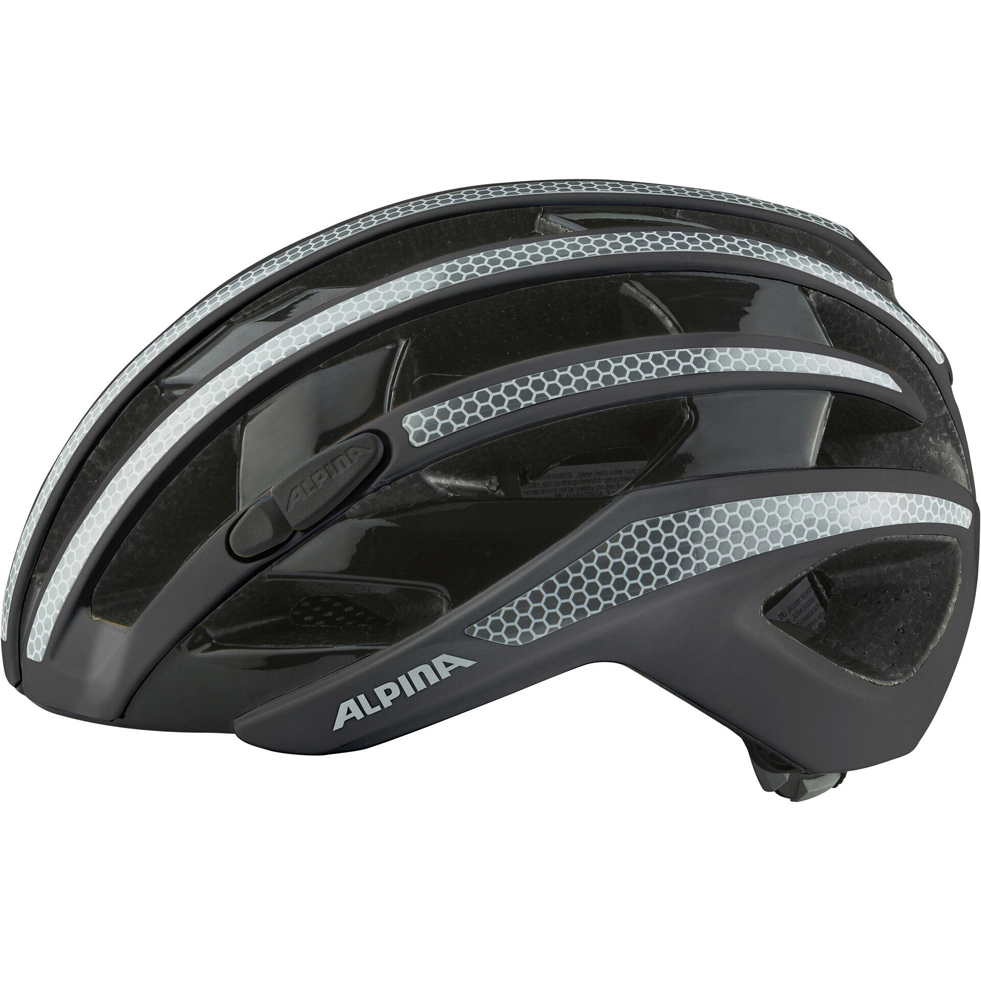 Olympische Sportbekleidung Alpina Rennhelm Ravel Reflex 55-59 Schwarz Glänzend 4/5
