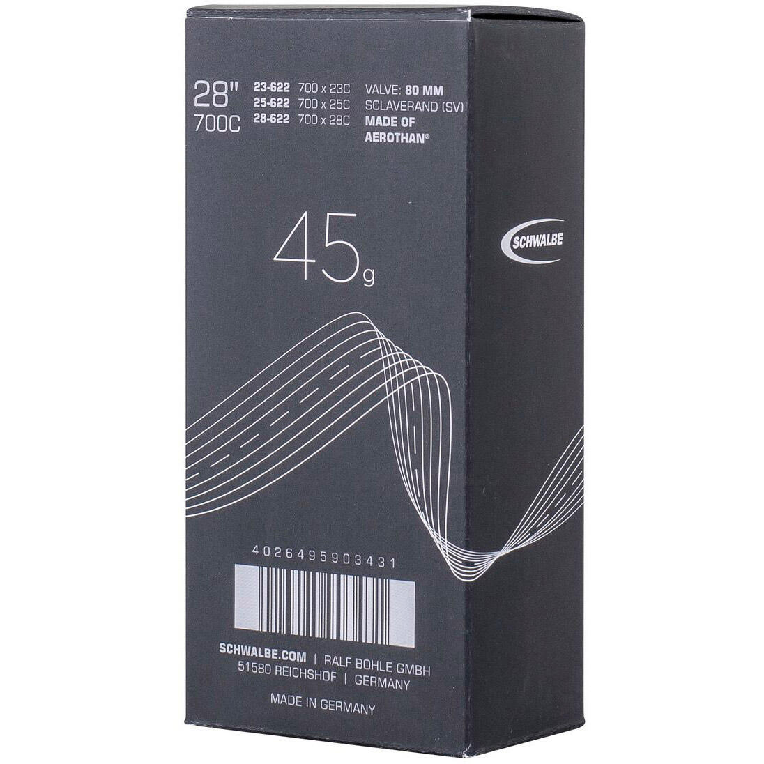 Chambre à air 28" Aerothan Sv20E 28X1-11/8 SV 80Mm 2/7