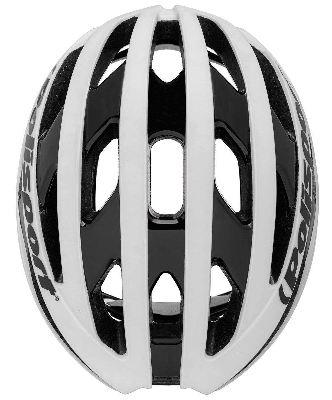 LIGHT PRO Casco de Ciclismo para Carretera y MTB Blanco Mate/Negro Brillante 5/5