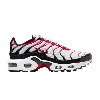 Nike Air Max Plus Pure Platinum Black White University Red (GS)