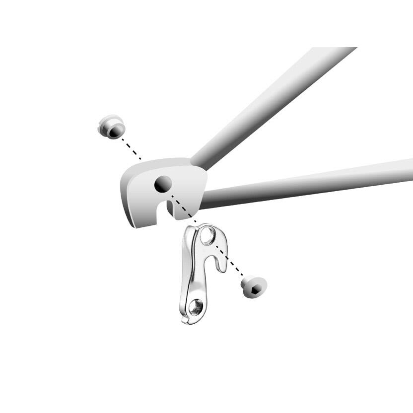 Union derailleurpad GH-132 met M8x0.75 schroefset voor fietsen 5/6