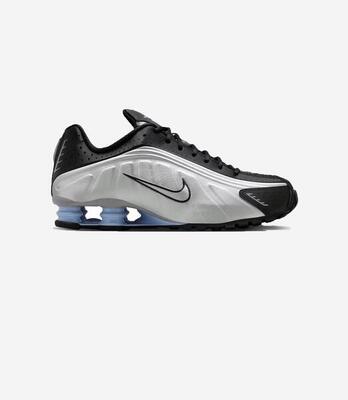Nike Shox R4 Metallic Silver Black Psychic Blue